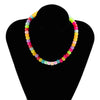 SHIXIN Bohemia Colorful Candy Beads Choker Necklace Men/Women Summer Rainbow Necklace 2022 Couples Jewelry on Neck Gifts