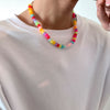SHIXIN Bohemia Colorful Candy Beads Choker Necklace Men/Women Summer Rainbow Necklace 2022 Couples Jewelry on Neck Gifts