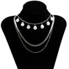 SHIXIN Bohemian Pearl Tassel Pendant Choker Necklaces for Women Snake Chain on Neck Jewelry Layered Necklaces 2021 Gifts