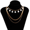 SHIXIN Bohemian Pearl Tassel Pendant Choker Necklaces for Women Snake Chain on Neck Jewelry Layered Necklaces 2021 Gifts