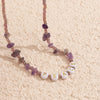 SHIXIN Boho Natural stone Beads Choker Necklaces for Women Girl Summer Letter Designer Necklaces 2021  Neck Jewelry Gifts