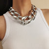 SHIXIN CCB Material Exaggerated Big Choker Necklace Collar for Women Hiphop Chunky Chain Necklace on the Neck 2021 Egirl Jewelry