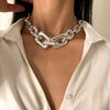 SHIXIN CCB Material Exaggerated Big Choker Necklace Collar for Women Hiphop Chunky Chain Necklace on the Neck 2021 Egirl Jewelry