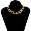 SHIXIN CCB Material Punk Thick Chain Necklace on Neck Hip Hop Chunky Short Choker Necklace for Women 2021 Statement Gift