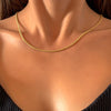SHIXIN Copper Thin Smooth Chain Thin Chain Choker Necklace for Women Shiny Gothic Necklace Chain Femme 2021 Jewelry Gift