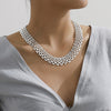 SHIXIN Exaggerated Chunky Chain Necklace for Women Big Gold/Silver Color Short Choker Necklaces Neck 2021 Collar Jewelry