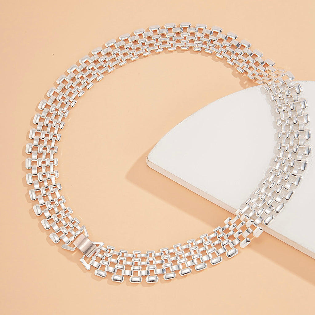 SHIXIN Exaggerated Chunky Chain Necklace for Women Big Gold/Silver Color Short Choker Necklaces Neck 2021 Collar Jewelry