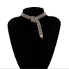 SHIXIN Full Rhinestone Choker Necklaces Punk Shiny Crystal Necklace for Women Belt Designer BDSM Collar on the Neck Collier 2021