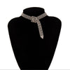 SHIXIN Full Rhinestone Choker Necklaces Punk Shiny Crystal Necklace for Women Belt Designer BDSM Collar on the Neck Collier 2021