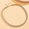 SHIXIN Hip Hop CCB Material Beads Choker Necklace Collar for Women Gold/Silver Color Beaded Necklaces Chain on Neck 2021