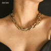 SHIXIN Hip Hop Chunky Necklace Punk Gold/Silver Color Choker Necklace for Women Thick Chain Necklace Female 2021 Collier