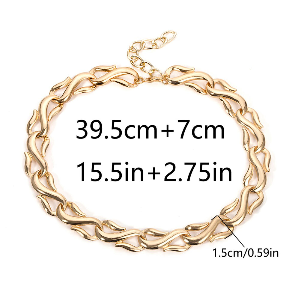 SHIXIN Hip Hop Chunky Necklace Punk Gold/Silver Color Choker Necklace for Women Thick Chain Necklace Female 2021 Collier