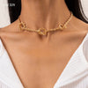 SHIXIN Hip Hop Chunky Twisted Chains with Knot Necklace for Women Punk Short Choker Necklace Collar on Neck 2021 Jewelry