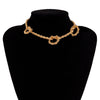 SHIXIN Hip Hop Chunky Twisted Chains with Knot Necklace for Women Punk Short Choker Necklace Collar on Neck 2021 Jewelry