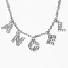 SHIXIN Hip Hop Crystal Letter Choker Necklace for Women/Girl Angel Rhinestones Necklace 2021 Short Choker Collar