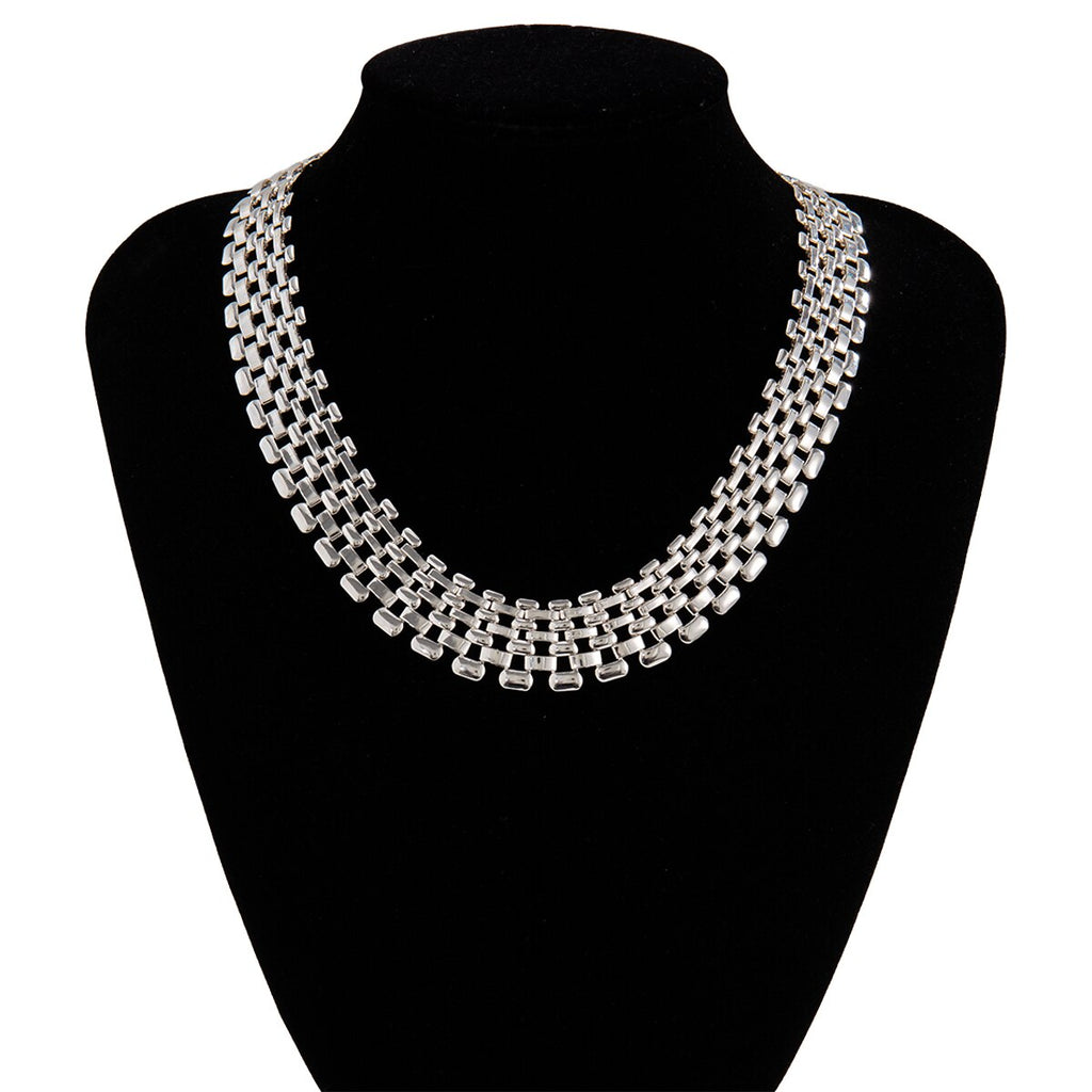 SHIXIN Hip Hop Short Choker Colar Necklace for Women Silver Color Chunky Necklaces on Neck Statement Jewelry Collier Femme 2021