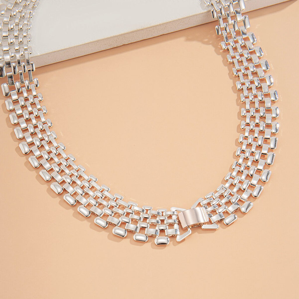 SHIXIN Hip Hop Short Choker Colar Necklace for Women Silver Color Chunky Necklaces on Neck Statement Jewelry Collier Femme 2021