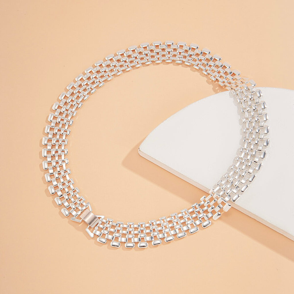 SHIXIN Hip Hop Short Choker Colar Necklace for Women Silver Color Chunky Necklaces on Neck Statement Jewelry Collier Femme 2021