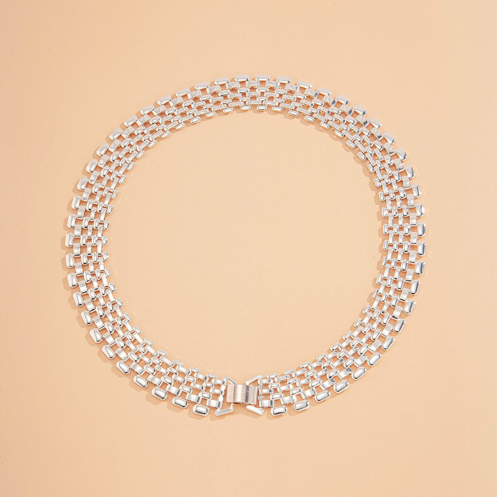 SHIXIN Hip Hop Short Choker Colar Necklace for Women Silver Color Chunky Necklaces on Neck Statement Jewelry Collier Femme 2021
