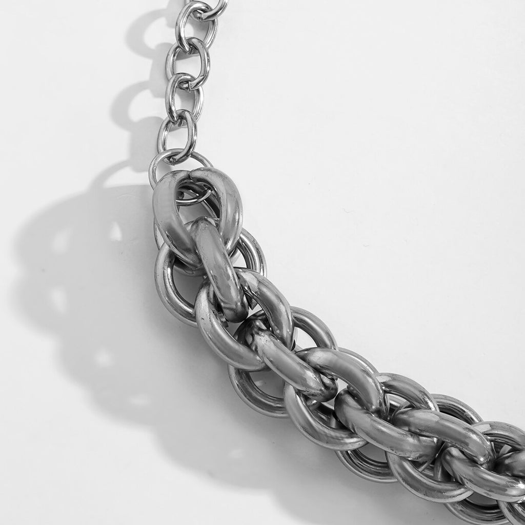 SHIXIN Hip Hop Thick Cross Link Chain Choker Necklace for Women Gold/Silver Color Large Necklace Chain on Neck 2021 Jewelry Gift