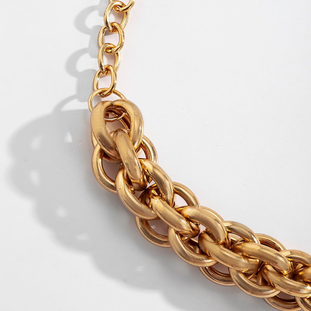 SHIXIN Hip Hop Thick Cross Link Chain Choker Necklace for Women Gold/Silver Color Large Necklace Chain on Neck 2021 Jewelry Gift