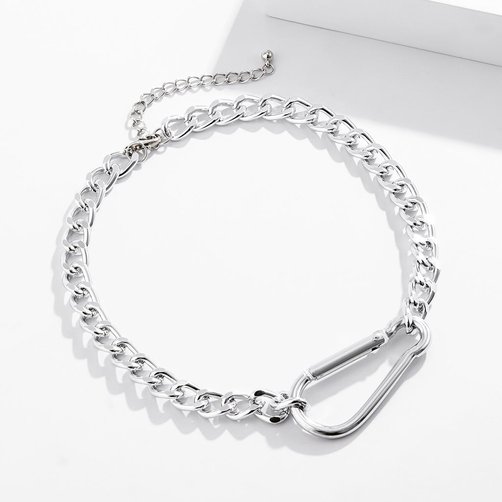 SHIXIN Hip Hop Thick Cuban Link Chain Necklace Men Punk Silver Color Chunky Choker Necklace Colar for Women 2021 on Neck Jewelry