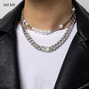 SHIXIN Hiphop Iced Out Rhinestone Chain Choker Necklace Colar for Women/Men Layered Pearl/Crystal Necklace Cuban Link Chain Neck
