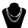SHIXIN Hiphop Iced Out Rhinestone Chain Choker Necklace Colar for Women/Men Layered Pearl/Crystal Necklace Cuban Link Chain Neck