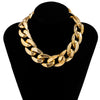 SHIXIN Hiphop Thick Link Chain Necklace on Neck Punk Chunky Short Choker Collar Necklace for Women Gold/Silver Color Neck Chains