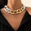 SHIXIN Hiphop Thick Link Chain Necklace on Neck Punk Chunky Short Choker Collar Necklace for Women Gold/Silver Color Neck Chains