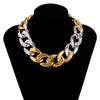 SHIXIN Hiphop Thick Link Chain Necklace on Neck Punk Chunky Short Choker Collar Necklace for Women Gold/Silver Color Neck Chains