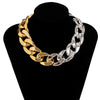 SHIXIN Hiphop Thick Link Chain Necklace on Neck Punk Chunky Short Choker Collar Necklace for Women Gold/Silver Color Neck Chains