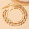 SHIXIN Layered Thick Link Chain Necklace for Women Hip Hop Snake Chain Chunky Choker Necklaces on the Neck Jewelry Gifts
