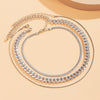 SHIXIN Muti Layer Thick Link Chian Necklace for Women Hiphop Chunky Chain Choker Necklace Set 2021 Chian on Neck Jewelry