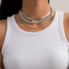 SHIXIN Muti Layer Thick Link Chian Necklace for Women Hiphop Chunky Chain Choker Necklace Set 2021 Chian on Neck Jewelry