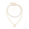 SHIXIN Trendy 2 Pcs Layered Pearl Pendant Necklaces Set for Men/Women Punk Hip Hop Necklaces Neck Jewelry 2021 Gifts