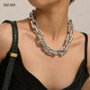 SHIXIN Punk Chunky Short Choker Necklace for Women Hip Hop Exaggerated Thick Chain Necklaces Statement 2021 Neck Jewelry