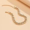 SHIXIN Punk Exaggerated Big Thick Chain Choker Necklace for Women Goth Night Club Gold and silver Color Necklace Jewelry