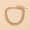SHIXIN Punk Exaggerated Big Thick Chain Choker Necklace for Women Goth Night Club Gold and silver Color Necklace Jewelry