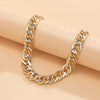 SHIXIN Punk Exaggerated Big Thick Chain Choker Necklace for Women Goth Night Club Gold and silver Color Necklace Jewelry