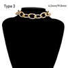 SHIXIN Punk Exaggerated Heavy Metal Big Thick Chain Choker Necklace Women Goth Night Club Jewelry Female Chocker Collier
