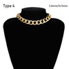SHIXIN Punk Exaggerated Heavy Metal Big Thick Chain Choker Necklace Women Goth Night Club Jewelry Female Chocker Collier