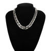 SHIXIN Punk Exaggerated Heavy Metal Big Thick Chain Choker Necklace Women Goth Night Club Jewelry Female Chocker Collier