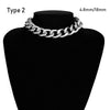 SHIXIN Punk Exaggerated Heavy Metal Big Thick Chain Choker Necklace Women Goth Night Club Jewelry Female Chocker Collier