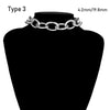 SHIXIN Punk Exaggerated Heavy Metal Big Thick Chain Choker Necklace Women Goth Night Club Jewelry Female Chocker Collier