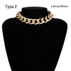 SHIXIN Punk Exaggerated Heavy Metal Big Thick Chain Choker Necklace Women Goth Night Club Jewelry Female Chocker Collier