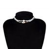 SHIXIN Separable 2 Layered White/Black Beads Necklaces Korean Small Beaded Conch Shell Choker Necklace for Women  Collar