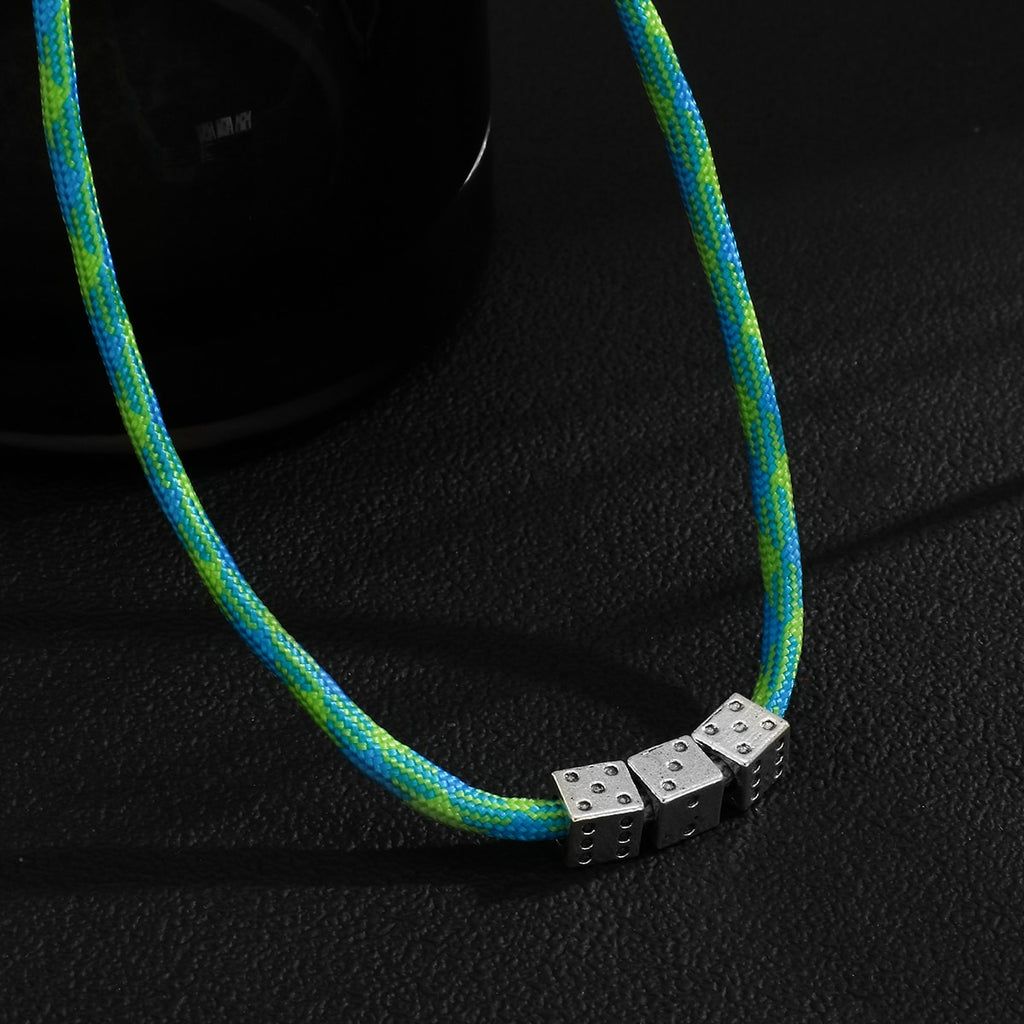 SHIXIN Vintage Rope Chains Dice Pendant Necklaces for Men/Women  Simple Trendy Couple Necklaces Jewelry 2021 Accessories