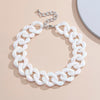 SHIXIN White Acrylic Large Thick Chain Choker Necklace for Women Hip Hop Chunky Choker Collar Big  Necklace 2021 Jewelry