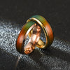 SHOUMAN  Temperature Warm Changing Color Mood Smart Stainless Steel Rings Never Fade for Men Women Couple Gift Jewelry